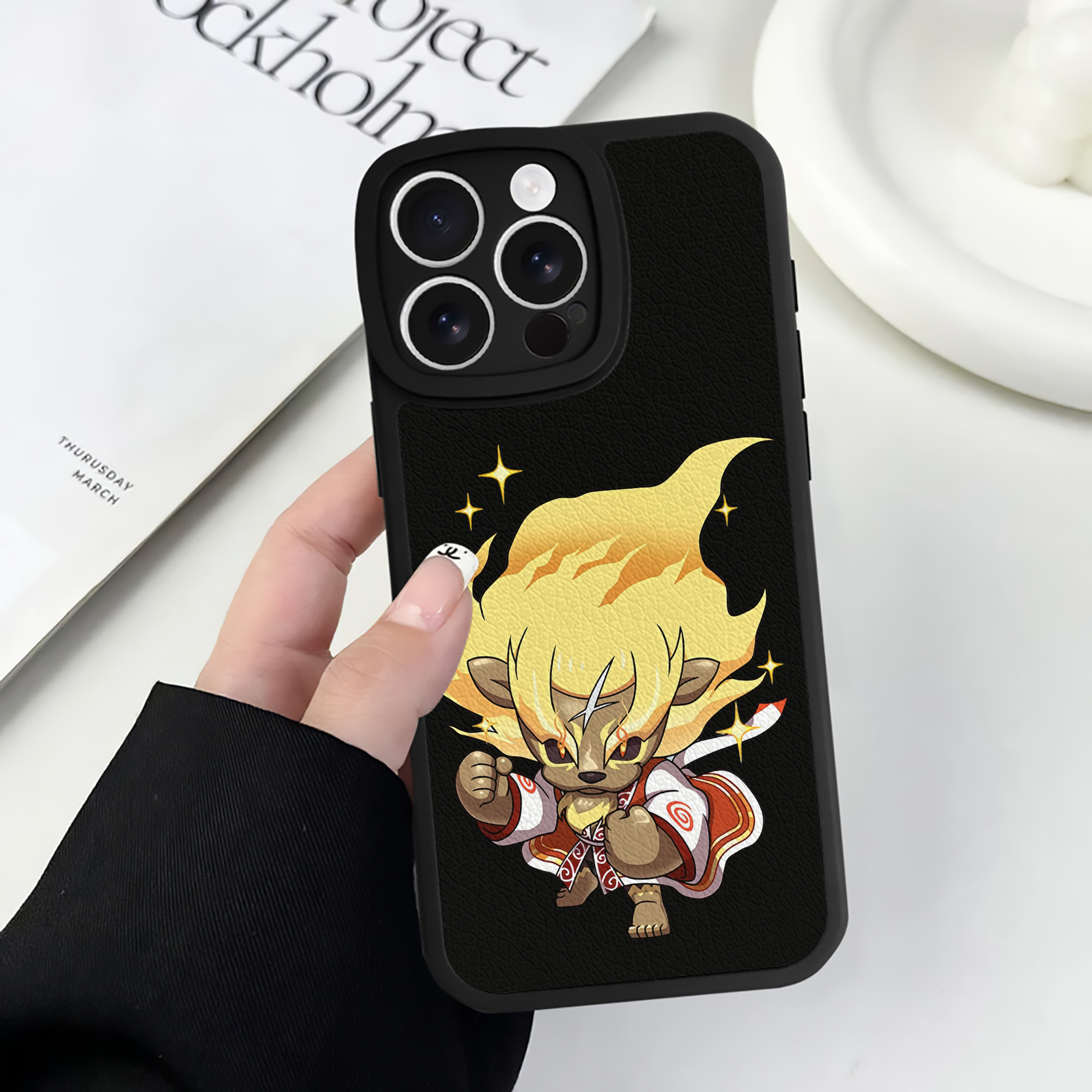 （画像用） 妖怪ウォッチ Yo-kai Watch 【iPhone 16シリーズ対応】シリコンスマホケース（レザー調） 材質：シリコン